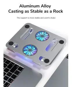 מעמד למחשב נייד מתקפל עם מאוורר קירור בצבע אפור LANCOM | CT-LS05-AG