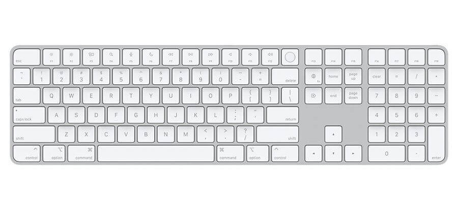מקלדת אלחוטית כולל טביעת אצבע חיבור USB-C חברת אפל Apple MK2C3HBA Magic Keyboard