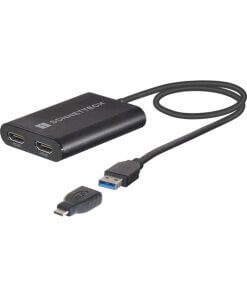 מתאם HDMI מסוג DisplayLink USB Type-A לכפול עבור מחשבי M1 ו-M2 שחור SONNET 732311013232