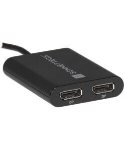 מתאם Thunderbolt Dual 4K 60Hz DisplayPort עבור מחשבי M1 ו-M2 בצבע שחור SONNET 732311013225