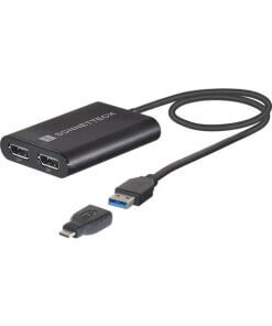 מתאם Thunderbolt Dual 4K 60Hz DisplayPort עבור מחשבי M1 ו-M2 בצבע שחור SONNET 732311013225