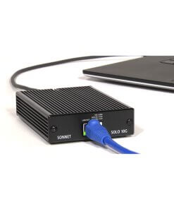 מתאם ללא מאוורר Thunderbolt 3 עם תמיכה ב Ethernet בצבע שחור SONNET 732311012488