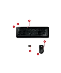 עכבר ומקלדת חוטית חיבור USB עד 5 מטר חברת מיקרוסופט Microsoft PY9-00015 Bluetooth