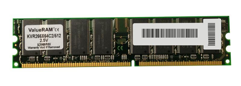 זיכרון כולל 512MB DDR-266MHz PC2100 Non-ECC בצבע ירוק HyperX ...