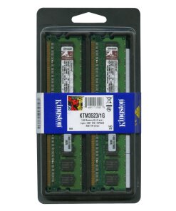 זיכרון כולל 1GB Kit (2 X 512MB) PC2-3200 DDR2-400MHz ECC בצבע ירוק HyperX KTM35231G