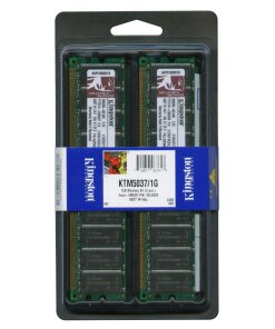 זיכרון כולל 1GB Kit (2 X 512MB) PC2100 DDR-266MHz בצבע ירוק HyperX KTM50371G