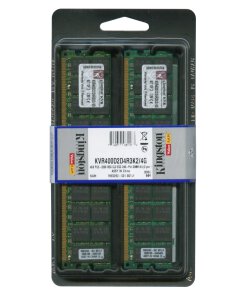 זיכרון כולל 4GB Kit (2 X 2GB) PC2-3200 DDR2-400MHz ECC בצבע ירוק HyperX KVR400D2D4R3K24G