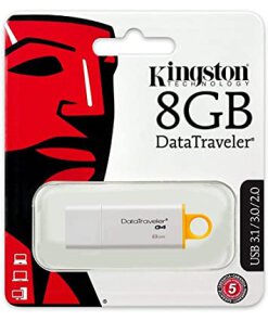 זיכרון נייד USB לשמירת נתונים זיכרונות ניידים 8GB קינגסטון | Kingston | DTIG4/8GB | USB | Flash Drive