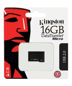 כונן זיכרון קטן 16GB חיבור USB2.0 מהיר Kingston DTMCK16GB 16GB USB2.0 Micro Flash Drive