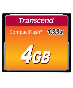 כרטיס זיכרון Transcend 4GB CF x133 כולל קוד מובנה לזיהוי ותיקון שגיאות העברה HyperX CF4GB