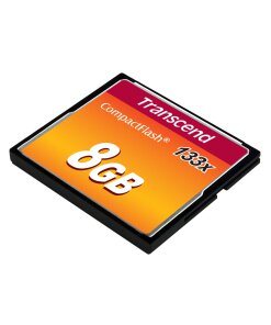 כרטיס זיכרון Transcend 8GB CF x133 כולל קוד מובנה לזיהוי ותיקון שגיאות העברה kingston CF8GB