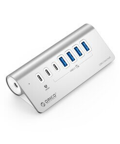 מפצל USB חיבורים 7 פורט USB3.2 מהירות 10 גיגה כולל טעינה ORICO M3U4C3-G2
