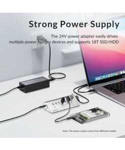 מפצל USB חיבורים 7 פורט USB3.2 מהירות 10 גיגה כולל טעינה ORICO M3U4C3-G2