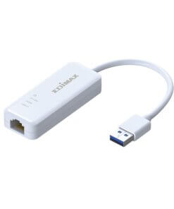 מתאם רשת USB 3.0 Adapter 101001000Mbps EU-4306 בצבע לבן HyperX KUSBDTE1GB