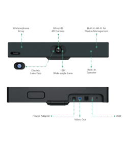 מצלמה ורמקול All-in-One למערכת ועידת וידיאו לחדרי ישיבות Yealink | UVC34 | 8638221 | All-in-One