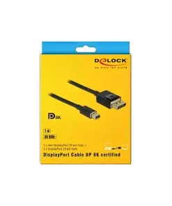 חיבור מסך DisplayPort תקע מיני DP לתקע DP זכר/זכר DELOCK | 84927 | 8K | 60hertz
