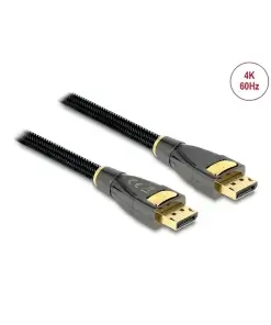 כבל DisplayPort Premium זכר/זכר DELOCK 82770 4K 60hertz