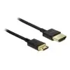 כבל HDMI 3D תקע מיני HDMI לתקע HDMI-A ז/ז DELOCK | 84776 | 4K | 60hertz