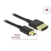 כבל HDMI 3D תקע מיקרו HDMI לתקע HDMI-A ז/ז DELOCK | 84781 | 4K | 60hertz