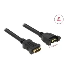 כבל HDMI 4K להתקנה בפאנל עם מרחק בין הברגים 30 מ"מ נ/נ DELOCK | 85465 | 4K