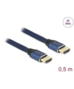כבל HDMI 8K Certified ז/ז בצבע כחול DELOCK | 85445 | 8K | 60hertz