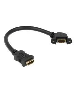 כבל HDMI-A צד אחד בזווית 110° להתקנה בפאנל עם מרחק בין הברגים 30 מ