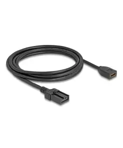 כבל HDMI Automotive שקע HDMI-A לתקע HDMI-E להתקנה ברכב DELOCK | 87905 | 4K