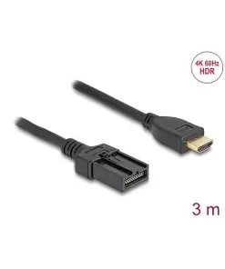 כבל HDMI Automotive שקע HDMI-A לתקע HDMI-E להתקנה ברכב DELOCK | 87906 | 4K
