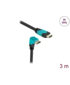 כבל HDMI בזווית 90° למטה ז/ז DELOCK | 86993 | 8K | 60hertz