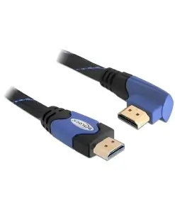 כבל HDMI מכופף 90° ז/ז DELOCK | 82958 | 4K | 30hertz