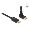 כבל HDR חיבור מסך DisplayPort זכר/זכר זווית 90 מעלות DELOCK 87055 8K 60hertz