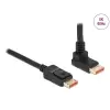 כבל HDR חיבור מסך DisplayPort זכר/זכר זווית 90 מעלות DELOCK | 87056 | 8K | 60hertz