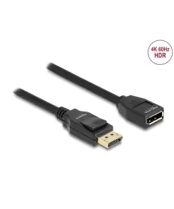 כבל HDR חיבור מסך DisplayPort זכר/נקבה DELOCK 80002 4K 60hertz