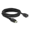 כבל HDR חיבור מסך DisplayPort זכר/נקבה DELOCK 80004 4K 60hertz