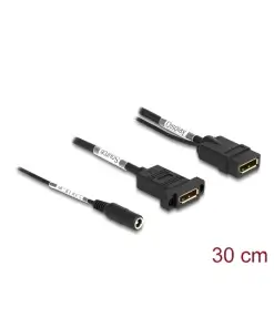 כבל HTML +DC ז/נ עם מרחק בין הברגים 28 מ"מ DELOCK | 87039 | 4K | 30hertz