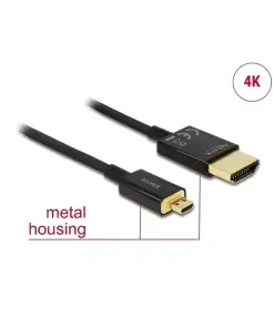 כבל אקטיבי HDMI 3D תקע מיקרו HDMI לתקע HDMI-A ז/ז DELOCK | 84785 | 4K | 60hertz