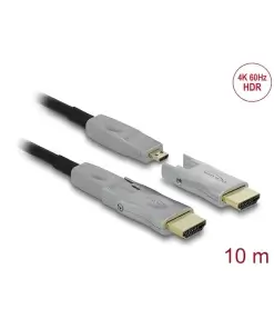 כבל אקטיבי HDMI ז/ז עם ראשים נשלפים ניתן להחלפה בשני צדדים DELOCK | 85880 | 4K | 60hertz