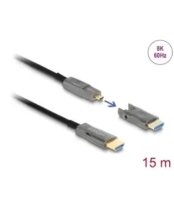 כבל אקטיבי Optical 5in1 HDMI ז/ז עם ראשים מתחלפים DELOCK | 86006 | 8K | 60hertz