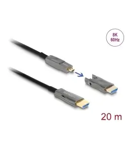 כבל אקטיבי Optical 5in1 HDMI ז/ז עם ראשים מתחלפים DELOCK | 86007 | 8K | 60hertz