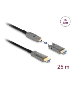 כבל אקטיבי Optical 5in1 HDMI ז/ז עם ראשים מתחלפים DELOCK | 86009 | 8K | 60hertz