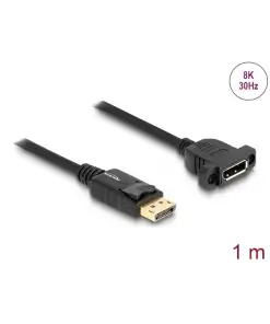 כבל מאריך DisplayPort ז/נ עם מרחק בין הברגים 27 מ"מ DELOCK 87825 8K 30hertz