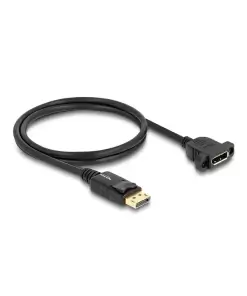 כבל מאריך DisplayPort ז/נ עם מרחק בין הברגים 27 מ