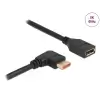 כבל מאריך HDR חיבור מסך DisplayPort ז/נ צד אחד בזווית 90° ימינה DELOCK 87077 8K 60hertz