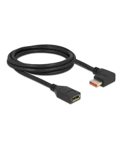 כבל מאריך HDR חיבור מסך DisplayPort ז/נ צד אחד בזווית 90° ימינה DELOCK 87078 8K 60hertz