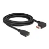 כבל מאריך HDR חיבור מסך DisplayPort ז/נ צד אחד בזווית 90° ימינה DELOCK | 87079 | 8K | 60hertz