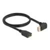 כבל מאריך HDR חיבור מסך DisplayPort ז/נ צד אחד בזווית 90° למטה DELOCK 87087 8K 60hertz