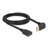 כבל מאריך HDR חיבור מסך DisplayPort ז/נ צד אחד בזווית 90° למטה DELOCK 87091 8K 60hertz