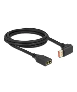 כבל מאריך HDR חיבור מסך DisplayPort ז/נ צד אחד בזווית 90° למטה DELOCK 87091 8K 60hertz