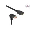 כבל מאריך HDR חיבור מסך DisplayPort ז/נ צד אחד בזווית 90° למטה DELOCK 87091 8K 60hertz