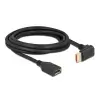 כבל מאריך HDR חיבור מסך DisplayPort ז/נ צד אחד בזווית 90° למטה DELOCK 87093 8K 60hertz